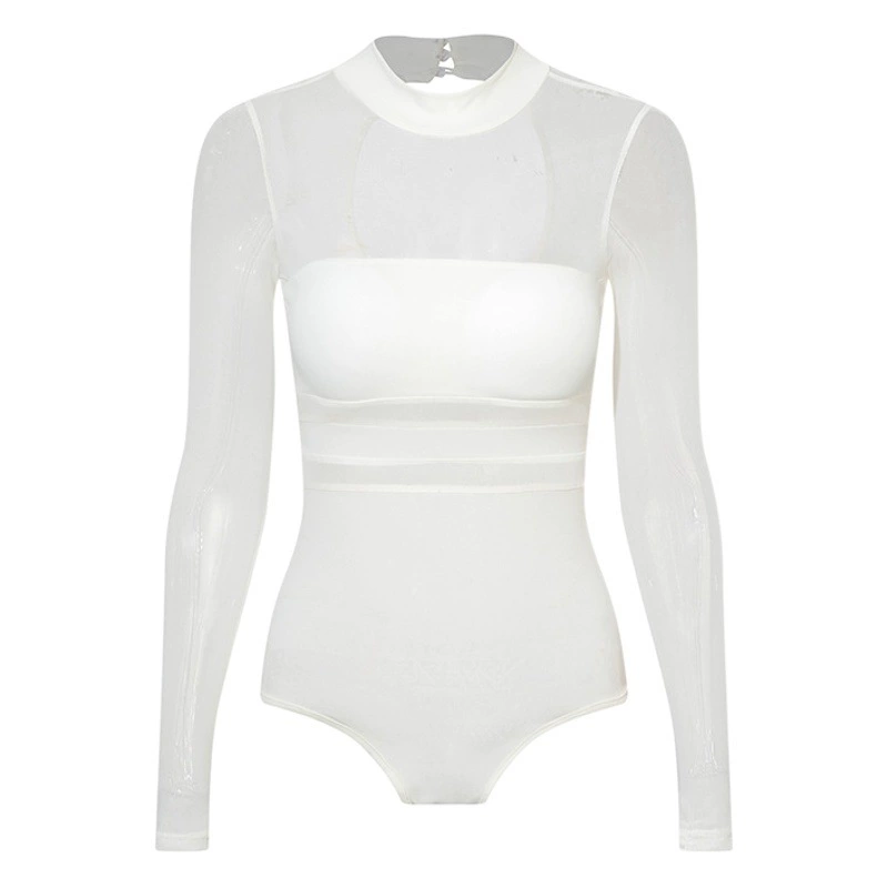 DZ маленький высокий воротник с полыми рукавами с длинными рукавами