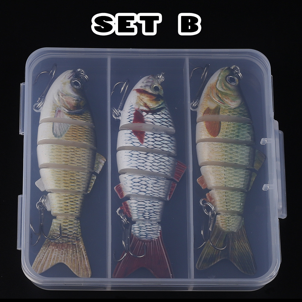 Juego transfronterizo de 5 piezas 10CM 20G seis secciones Luya cebo falso cebo de simulación de pescado de varias secciones