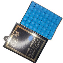 帆花桌台球皇黑冠盒斯诺克中八A级干油性枪擦巧克粉144粒装大盒批