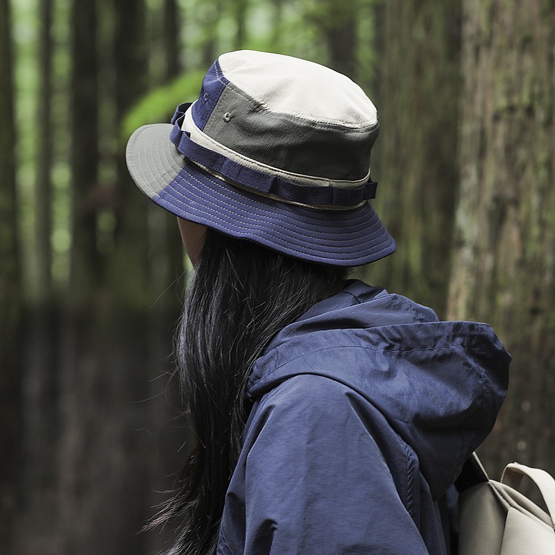 日系工装防晒遮阳渔夫帽男女夏季透气户外登山钓鱼帽西部牛仔帽子