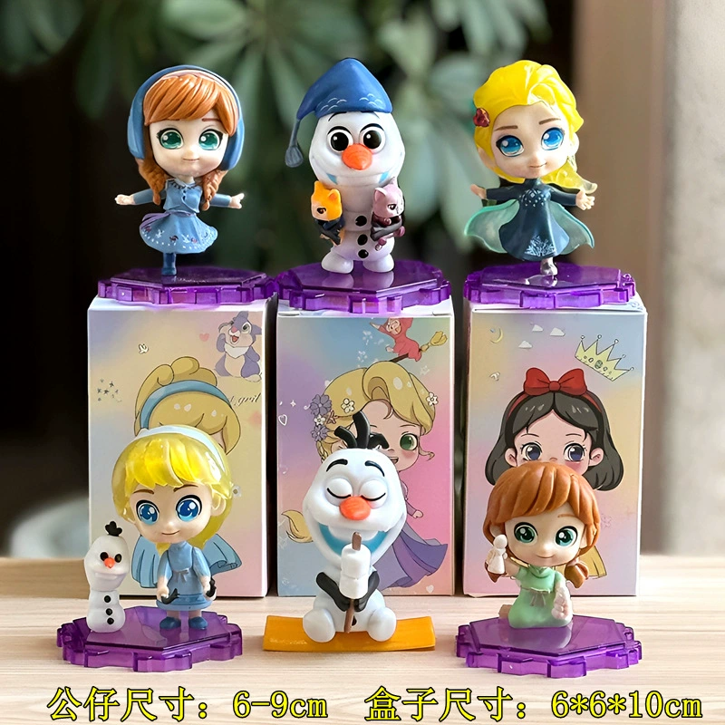 Mini Princess Figure Doll, PVC, Multiple Sizes, Gift Box Sets (2–7 pcs)