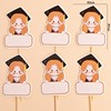 Graduation season paper cup cake decoration can be handwritten name blessing, doctoral boy girls and girls blank plug -in