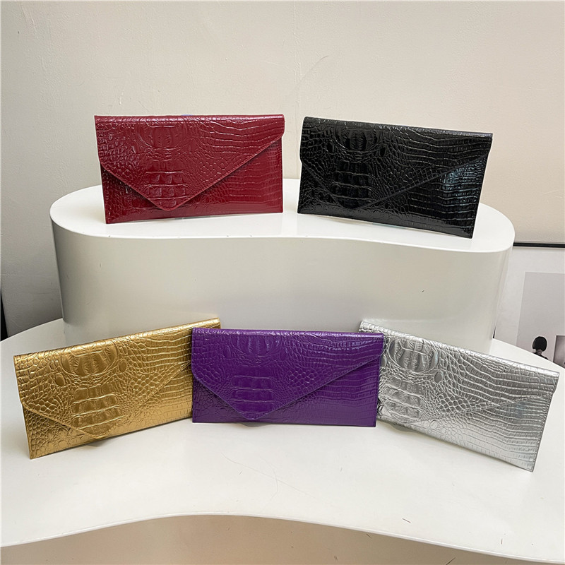 Moda de color sólido alta textura bolsa de cena de mujer nuevo otoño cocodrilo temperamento casual bolsa de mano versátil