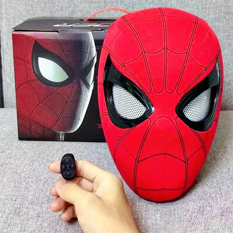 クロスボーダー電動スパイダーマンヘッドギアは点滅して光る電動マスク超ヒーローズエクスプレッション子供用ヘルメット|undefined