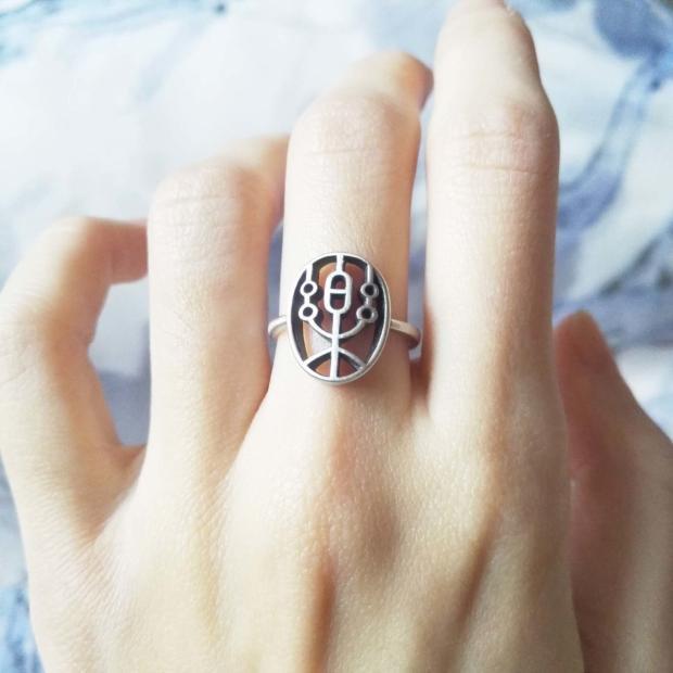 retro ethnic creative design ring