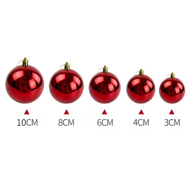 メーカー直販ばら積クリスマスボール4/6/8/10cmクリスマスツリー吊り下げボール飾りプラスチックメッキボール|undefined