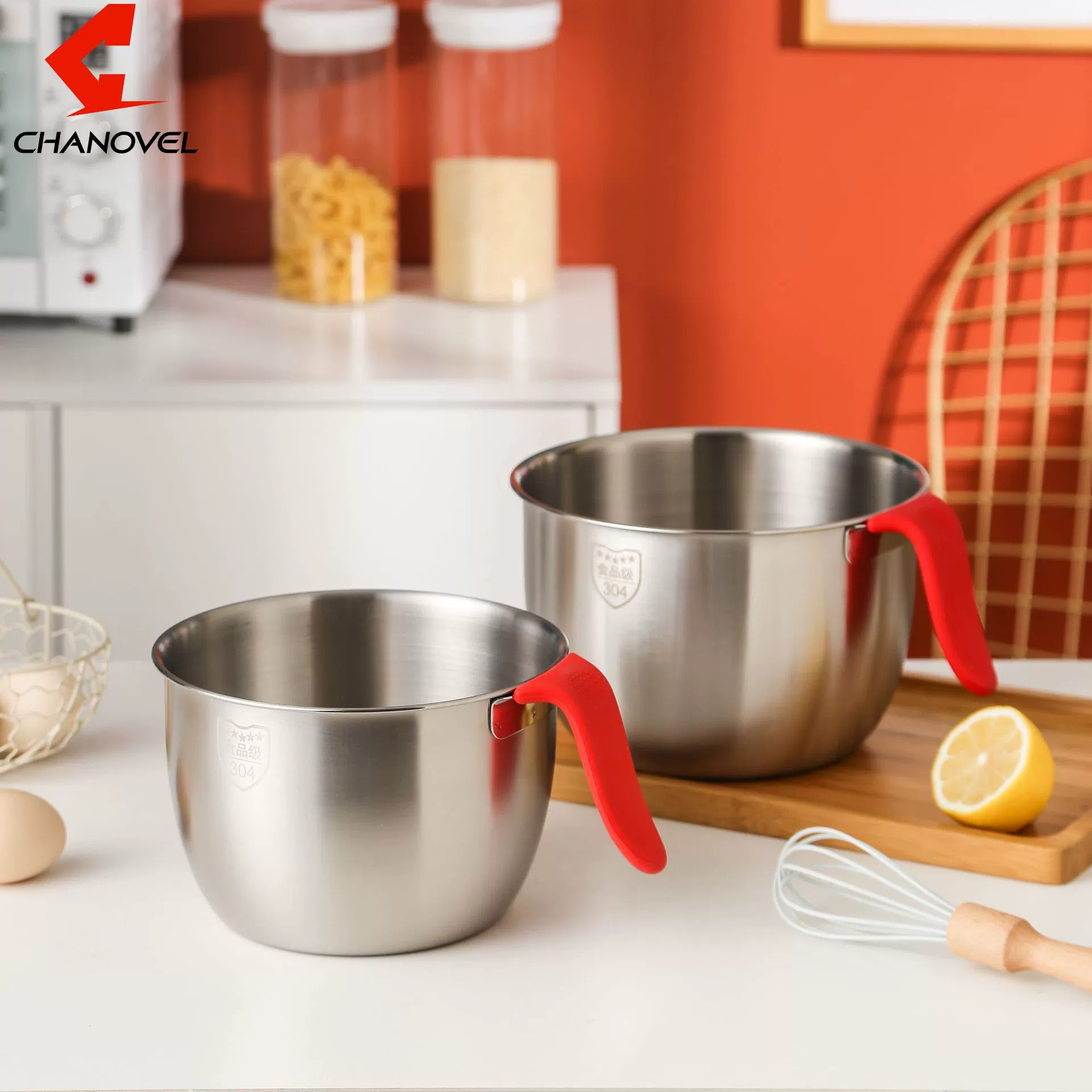 304 из нержавеющей стали Яйцо чаша с ручкой выпечки салат бассейна и бассейна бытовой нержавеющей стали бассейна Салатница