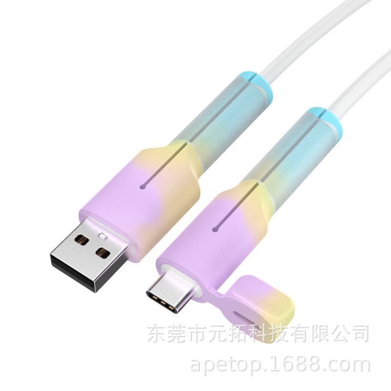 Nuevo cable de datos cubierta protectora de silicona anti-rotura cable de carga cubierta protectora dispositivo mordedor de alambre anti-rotura