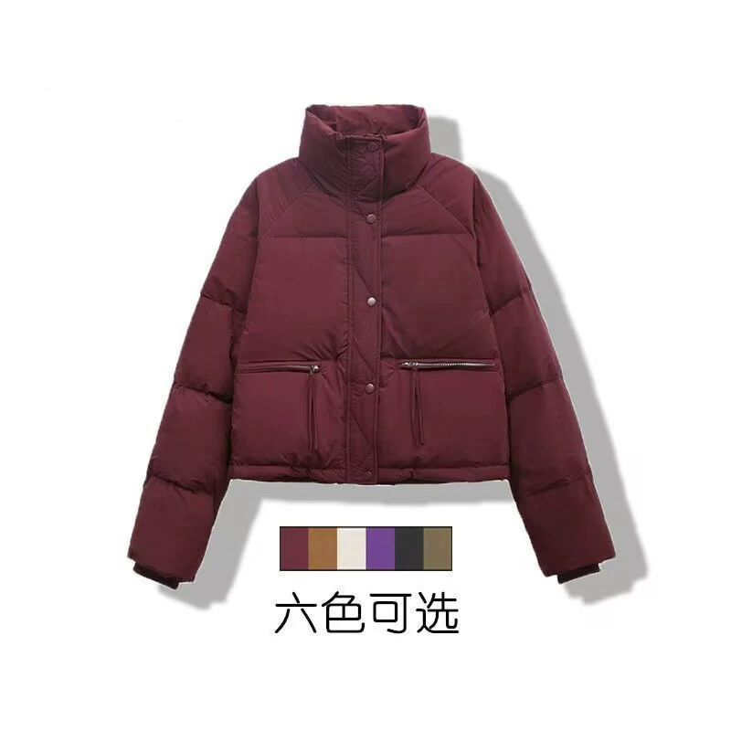 Пуховая хлопковая одежда в Корейском стиле, Межсезонная распродажа, женская зимняя новинка, короткий толстый хлебный костюм, маленькая хлопковая куртка с высокой талией