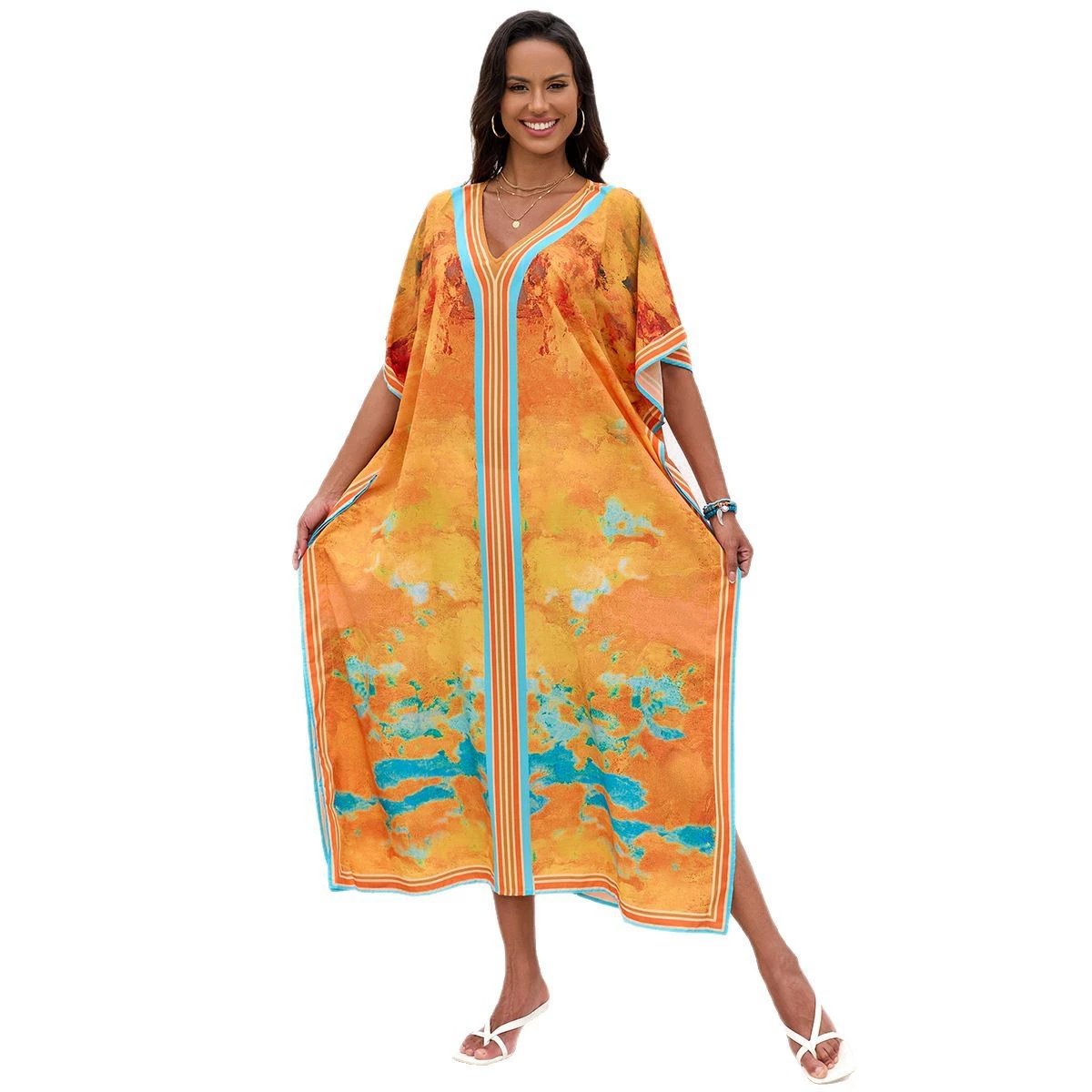(Cross-border trading), beach dress, swimwear, European style, plus size, sun protection