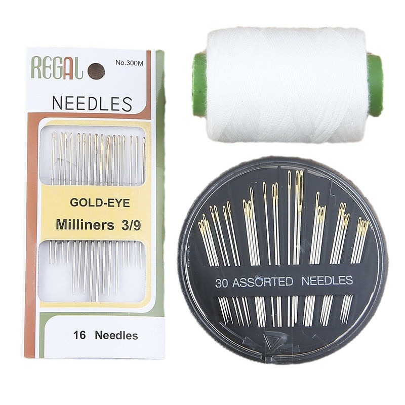 Hogar hilo de coser mano hilo de coser hilo negro hilo blanco hilo de coser traje pequeño hilo de bobina 402 costura de mano roja