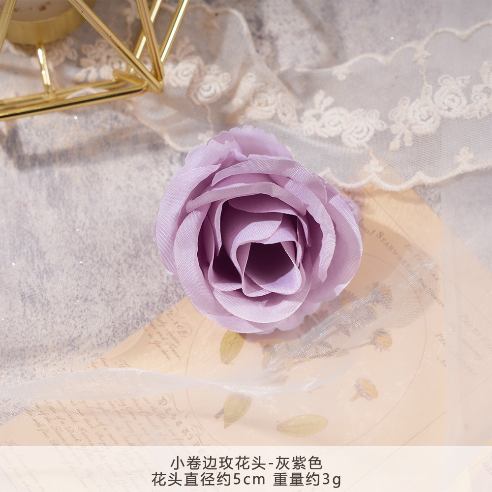 XH2-작은 곱슬 장미 머리-회색 보라색