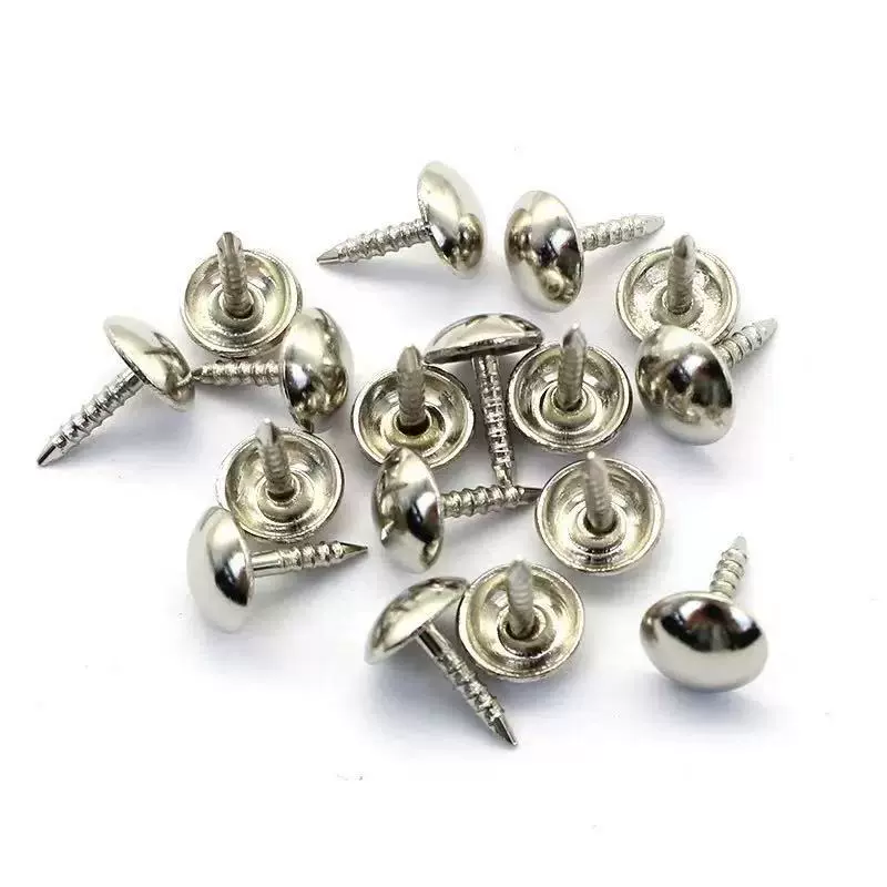 螺纹泡钉沙发家具平面螺纹钉配件圆形螺丝鼓钉圆头自攻螺丝小鼓钉