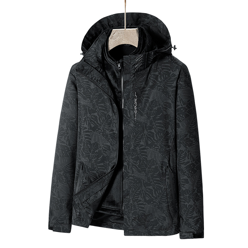 Men's Clothing 3 in 1 detachable jacket breathable outdoor warm windproof and waterproof mountaineering clothing_voghion.com