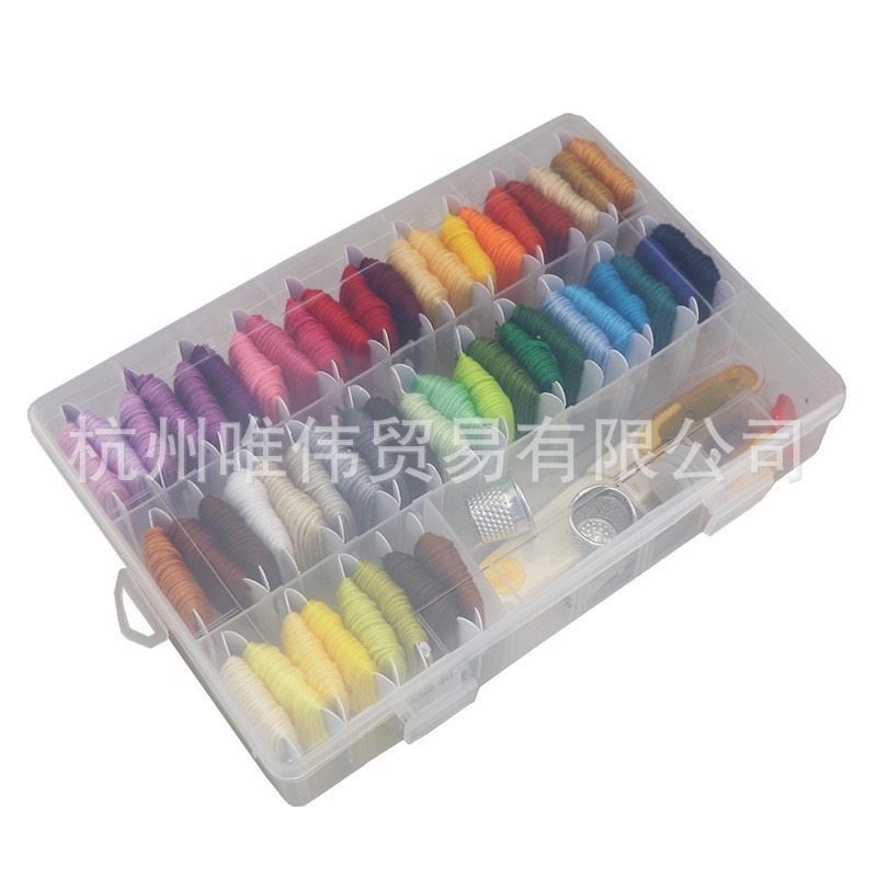 DMC hilo de punto de cruz tablero de bobinado 50 colores 100 colores traje 8 M hilo de bordado de algodón ecológico de 6 hilos 12 tarjetas de hilo al por mayor