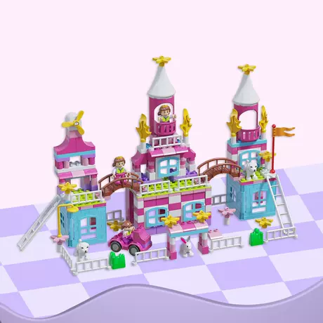 313 large particle girl castle building blocks
