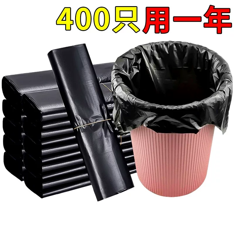 Black garbage bag, handheld disposable plastic tank top, increased thickness