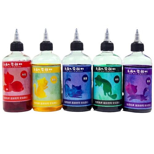 Lemeng Tie-Dye Ink Large Bottle Dye 250ml Tool Set for Children DIY Cloth Scarf Handkerchief