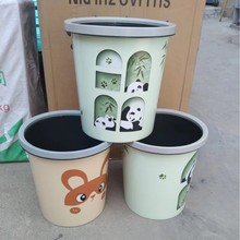 批发家用垃圾桶厨房大容量卫生桶卧室卡通压圈垃圾桶5元纸篓赶集