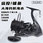 NABE 大物远投锚鱼纺车轮路亚纺车轮全金属海钓NGK渔线轮渔轮批发