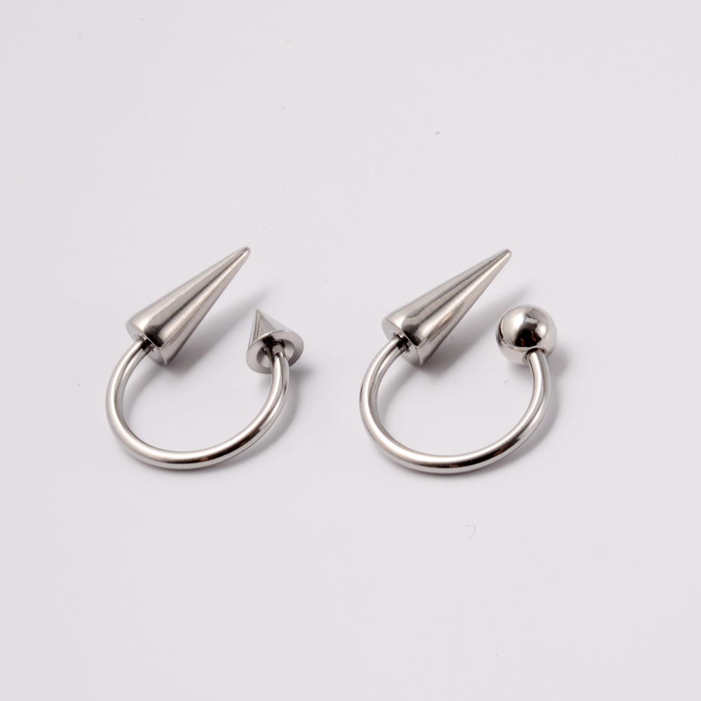 Simple Style Geometric Stainless Steel Plating Unisex Labret 1 Piece