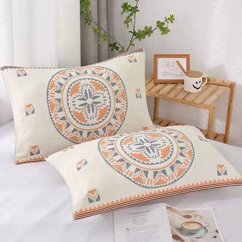 Adult 4-layer gauze pillowcase minimalist style off-white single pillowcase dropshipping