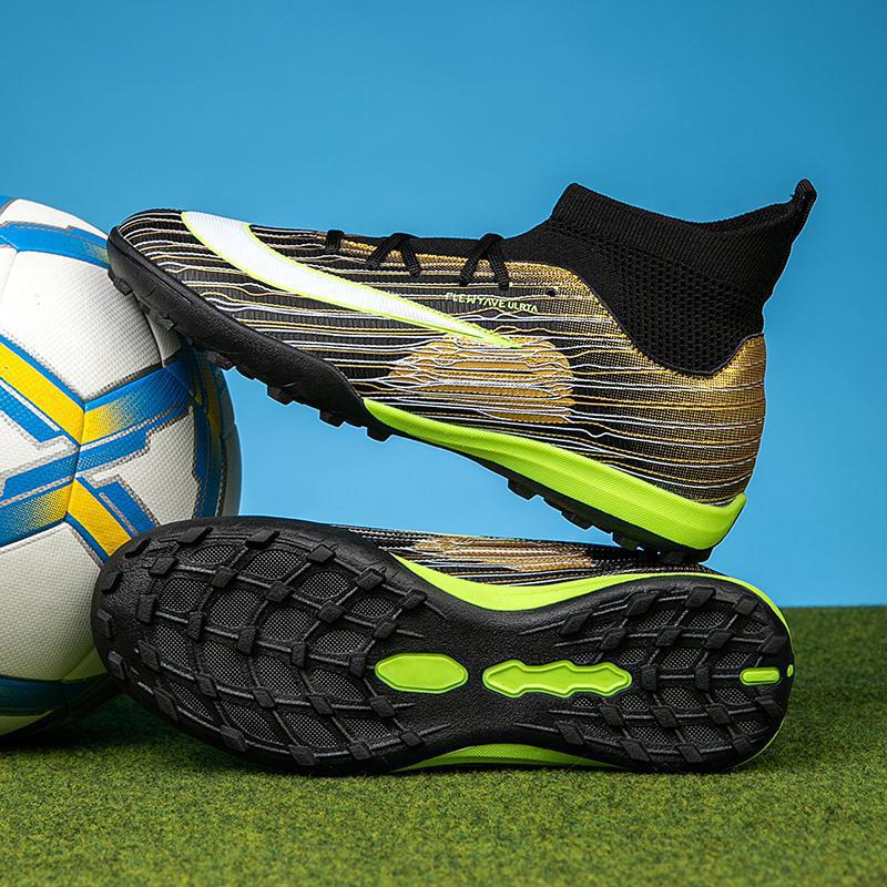 Zapatillas de Fútbol de Caña Alta para Niños de Cuero Artificial y TPR para Césped Artificial image 6
