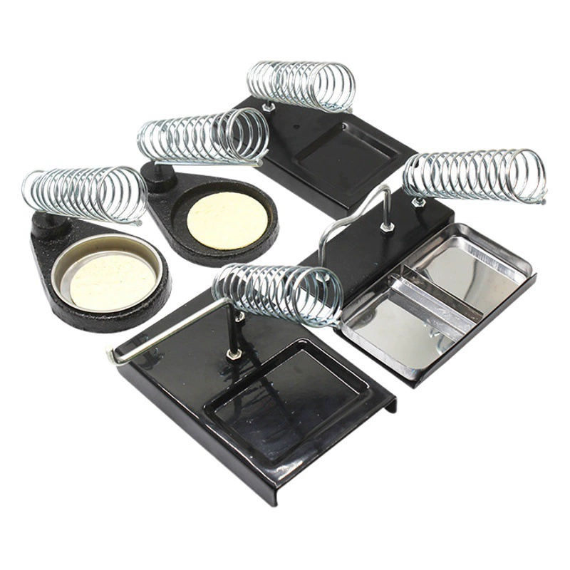 Многоуровневая оптовая подставка для паяльника из цельного металла, квадратный держатель для паяльника, многофункциональная подставка для припоя, простая чугунная паяльная станция