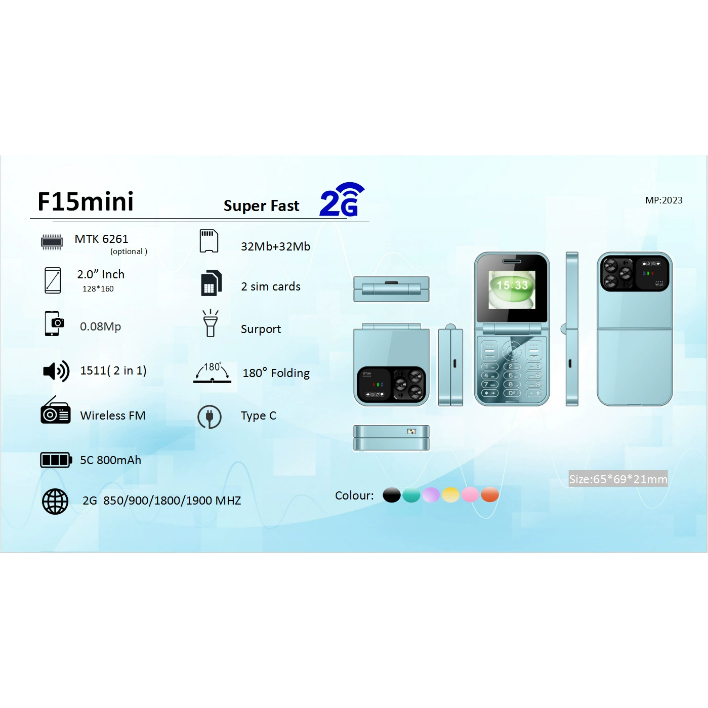 (Cross-border trading), folding pocket small durable mobile phone