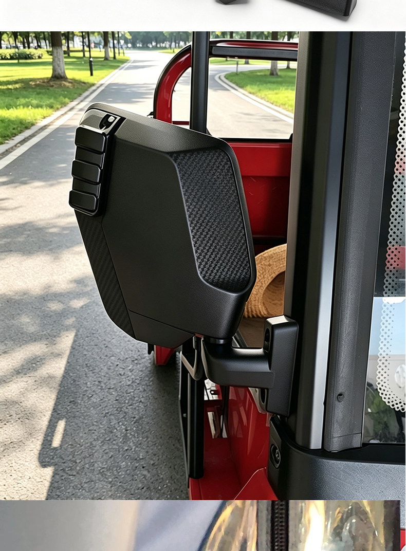 Wide-Angle Electric Tricycle Rearview Mirror Suitable for Zonglong Full-Cab and Half-Cab Vehicles, Convex High-Definition Reversing Mirror