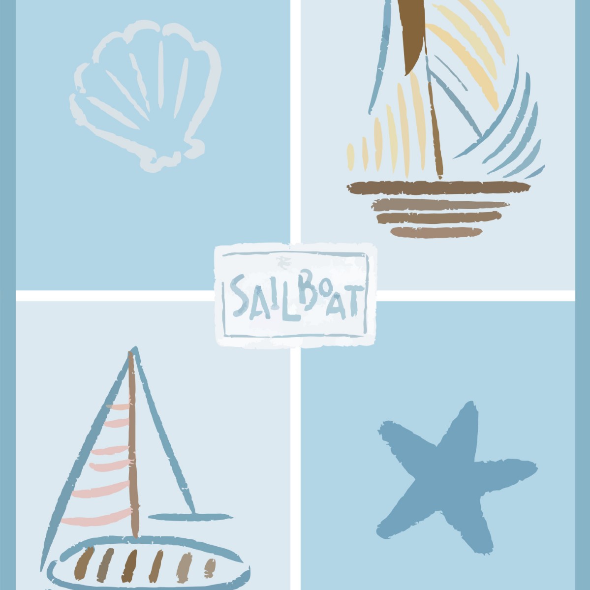 해변 매트 조개껍데기 돛단배 140*200cm