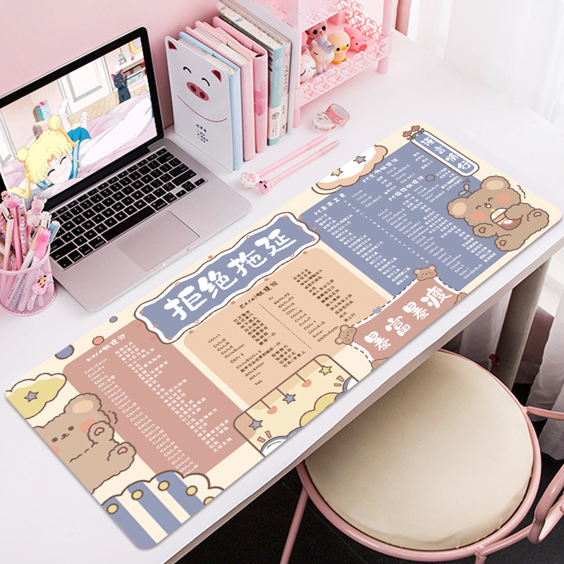 Office Shortcut Keys Encyclopedia Mouse Pad Oversized Computer Notebook Girl Learning Big Keyboard Pad Desk Pad