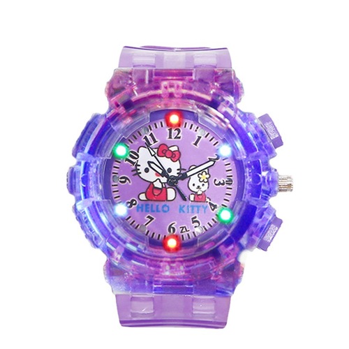 A drop shipping children's toy light-up watch, Kiki Cat, Frozen, Sofia, colorful flashing light wristwatch 