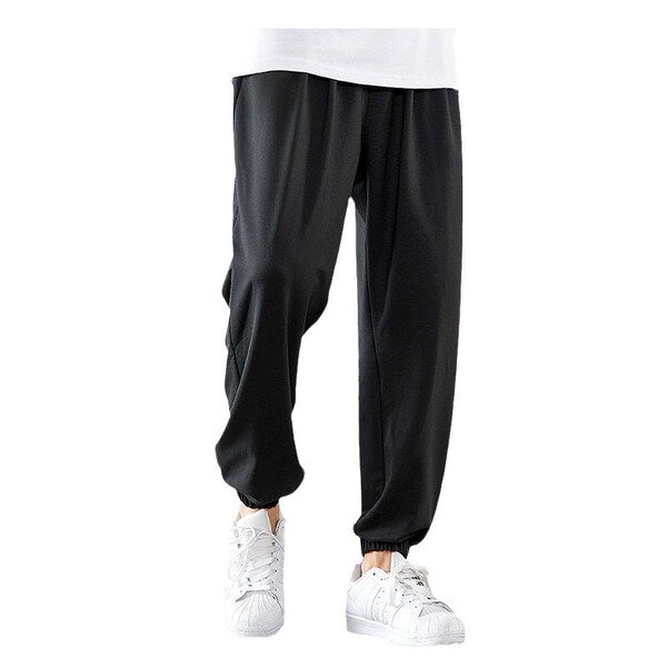 Men's summer thin silk trend sports quick dry trousers