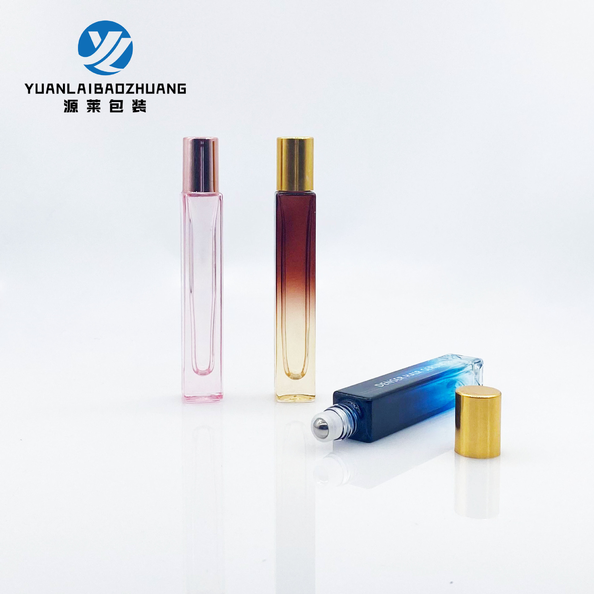 10ml方形透明香水瓶细长补水喷雾瓶 眼霜滚珠精华液原液小样瓶