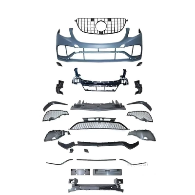 throat and rear lip, Big Surrounded - gle63amg-front-bumper-assembly-center-grid