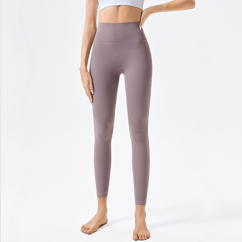 Nuevo cross-border fitness nube sensación ultra suave caderas de cintura alta mujer elástica desnuda sensación deportiva de correr ropa de yoga pantalones al por mayor