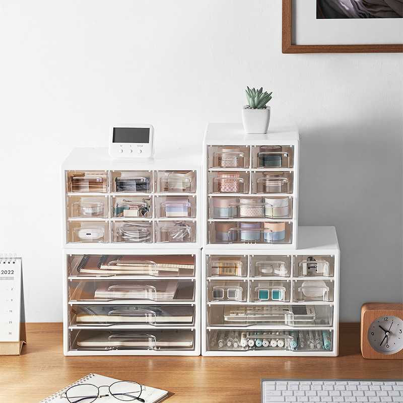 다양한 사양의 새로운 데스크탑 보관함 문구류 잡화 보관 유물 화장품 서랍 보관함