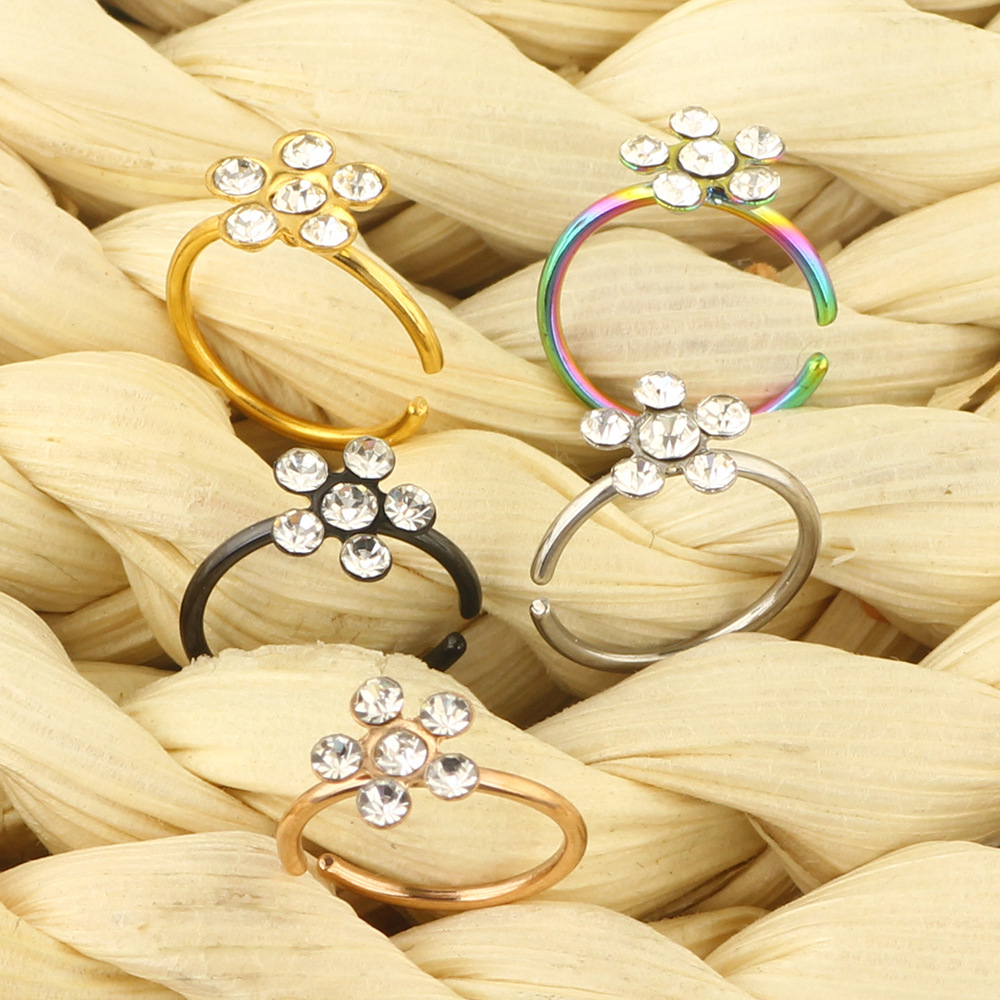 Pointed titanium steel lip stud product view