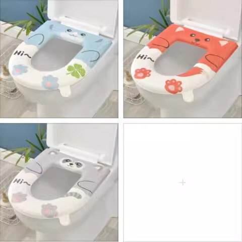 トイレシリコンクッション、オールシーズン万能、防水トイレクッション、家庭用便座クッション、便座カバー、トイレカバー|undefined