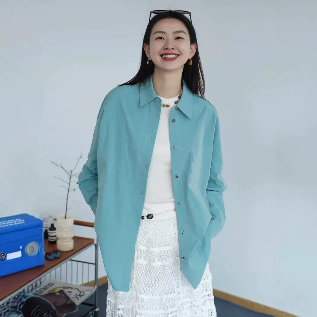 女春季独特漂亮衬衫 长袖气质时尚衬衣女装气质显白上衣开衫C0325