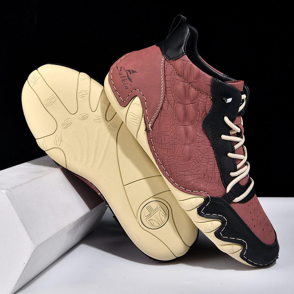 Herren Mid-top Martin Boots Mit Weiter Passform Für Freizeit_voghion.com