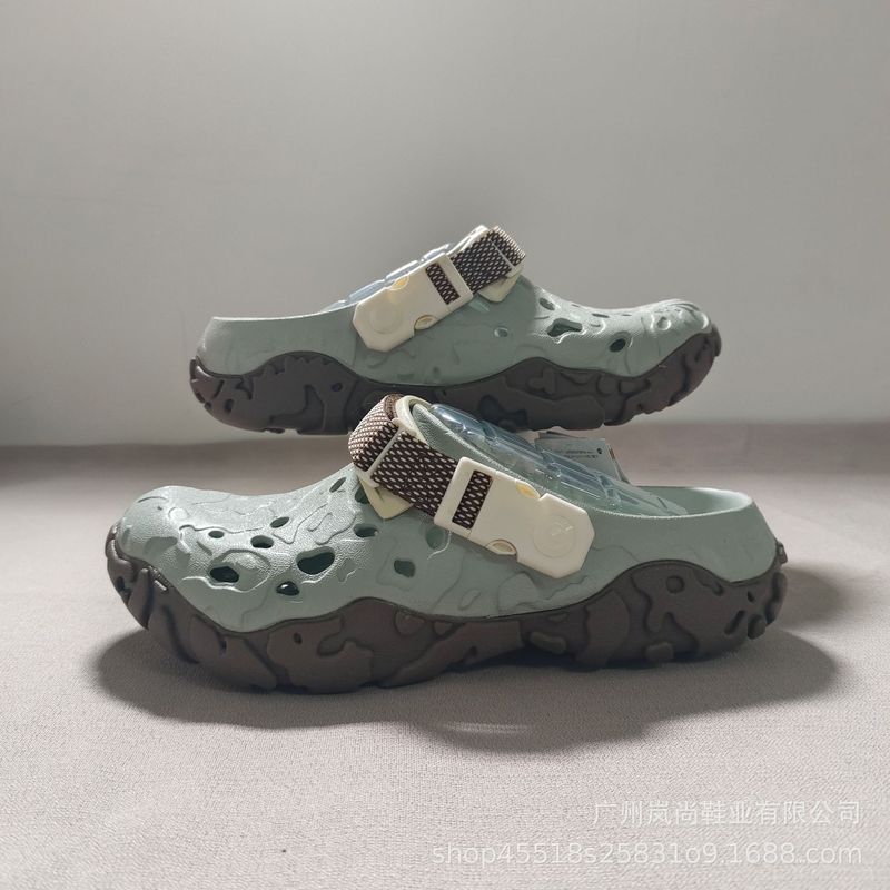 新しい高品質の下駄、耐摩耗性タンク、クールなアウトドアビーチシューズ、男性と女性の靴、包頭サンダル、怠惰なスリッパ|undefined