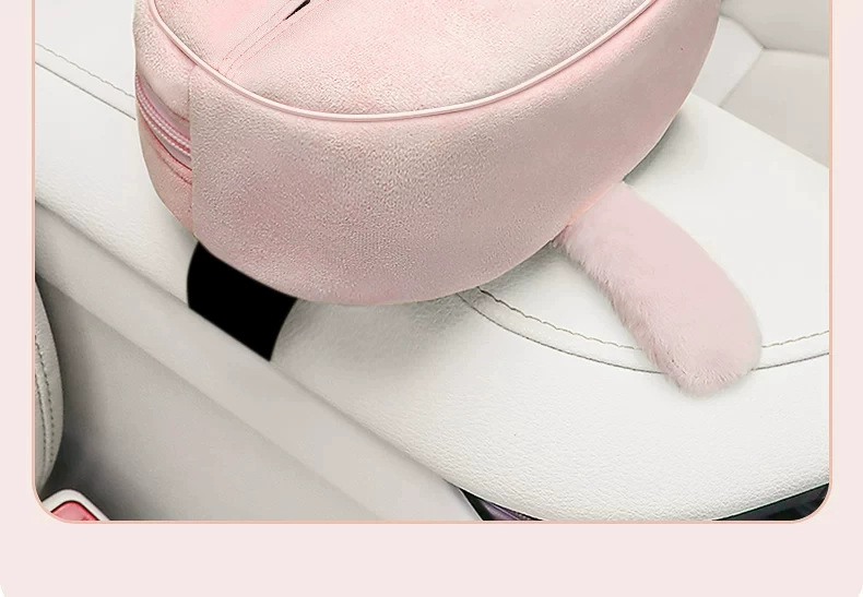 Car Tissue Box Car Cartoon Decorative Tissue Box Creative Cute Car Seat Back Hanging Armrest Box Tissue Box