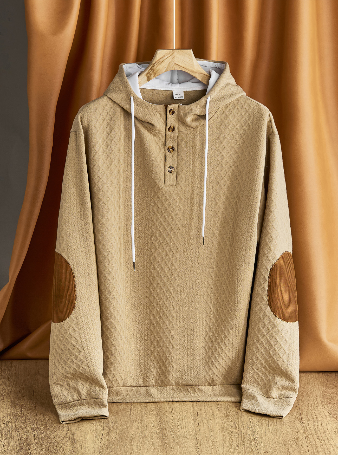 Sweat à capuche homme brodé uni pull décontracté de sport_voghion.com