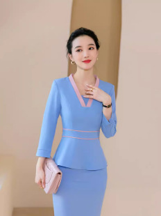 Suit Beauty Salon Work Clothes Female Summer Beautician Suit Elegant Health Center Foot Bath Technician Professional Suit Work Clothes