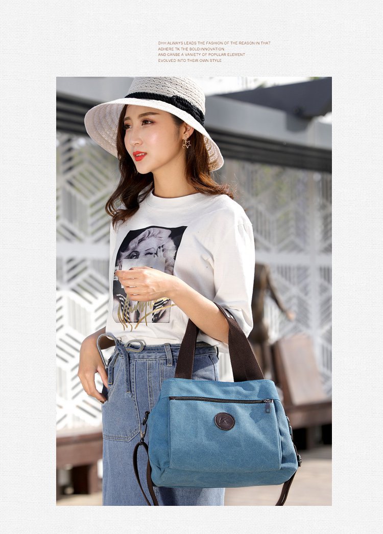 New casual canvas European and American women's single-shoulder bag, solid color trendy women's bag and handbag, cross-border one-piece consignment worldwide undefined