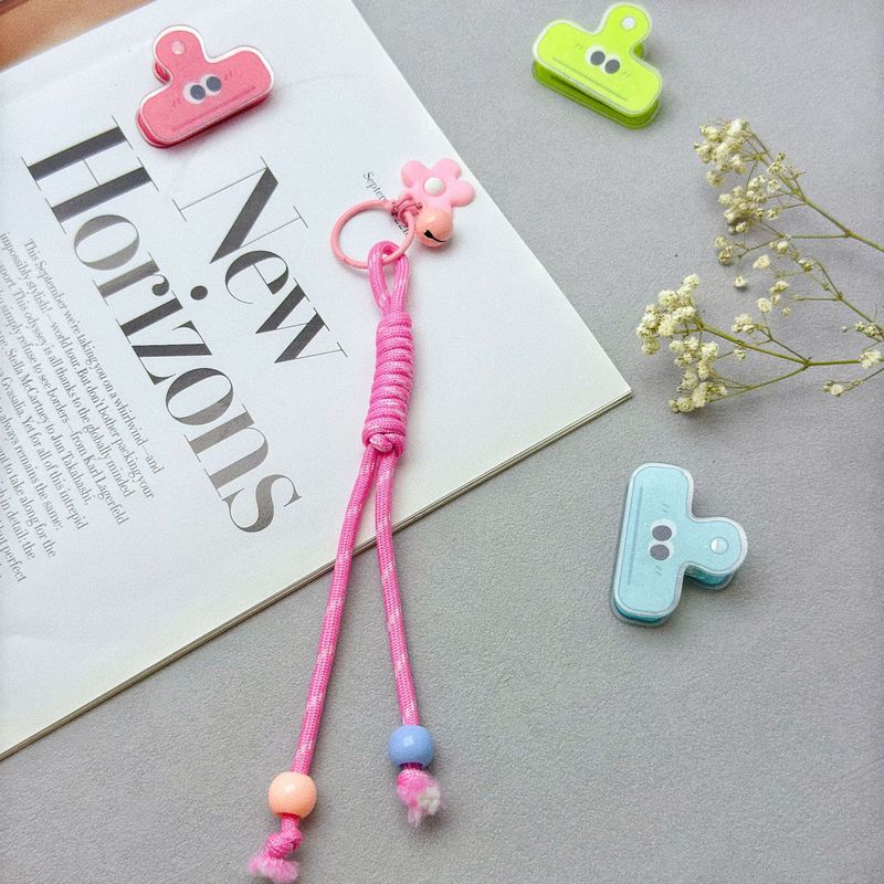 カラフルな編組バッグストラップ diy ビーズ手織り携帯電話ストラップジュエリーペンダント工芸品キーホルダー|undefined