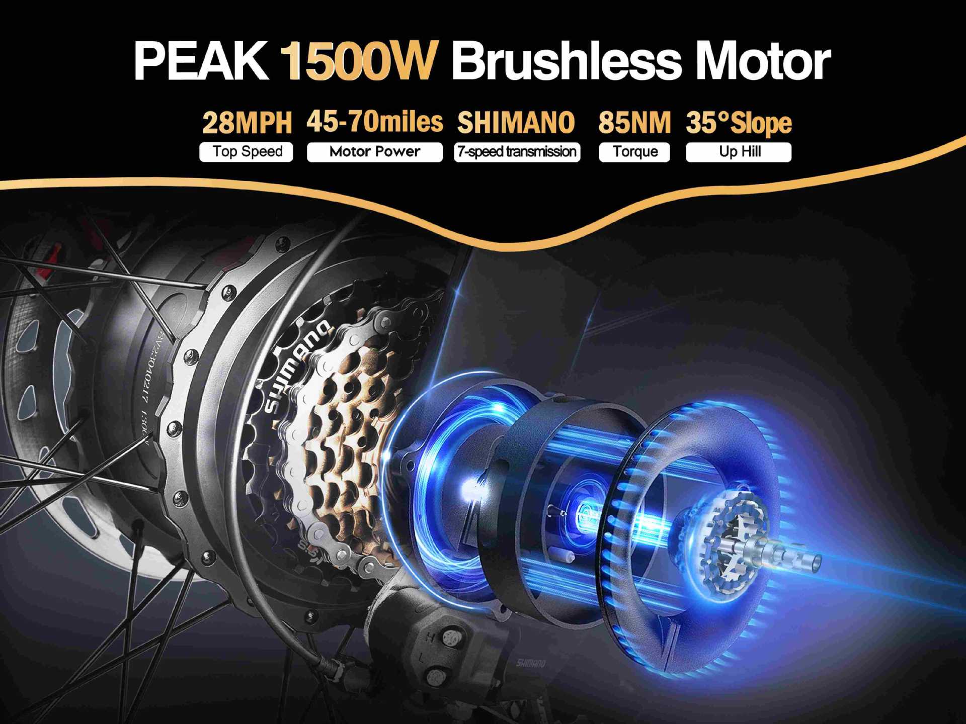 High-power 1500W 48V 13Ah fat-tire electric bicycle, Class 3 light motorcycle, suitable for youth