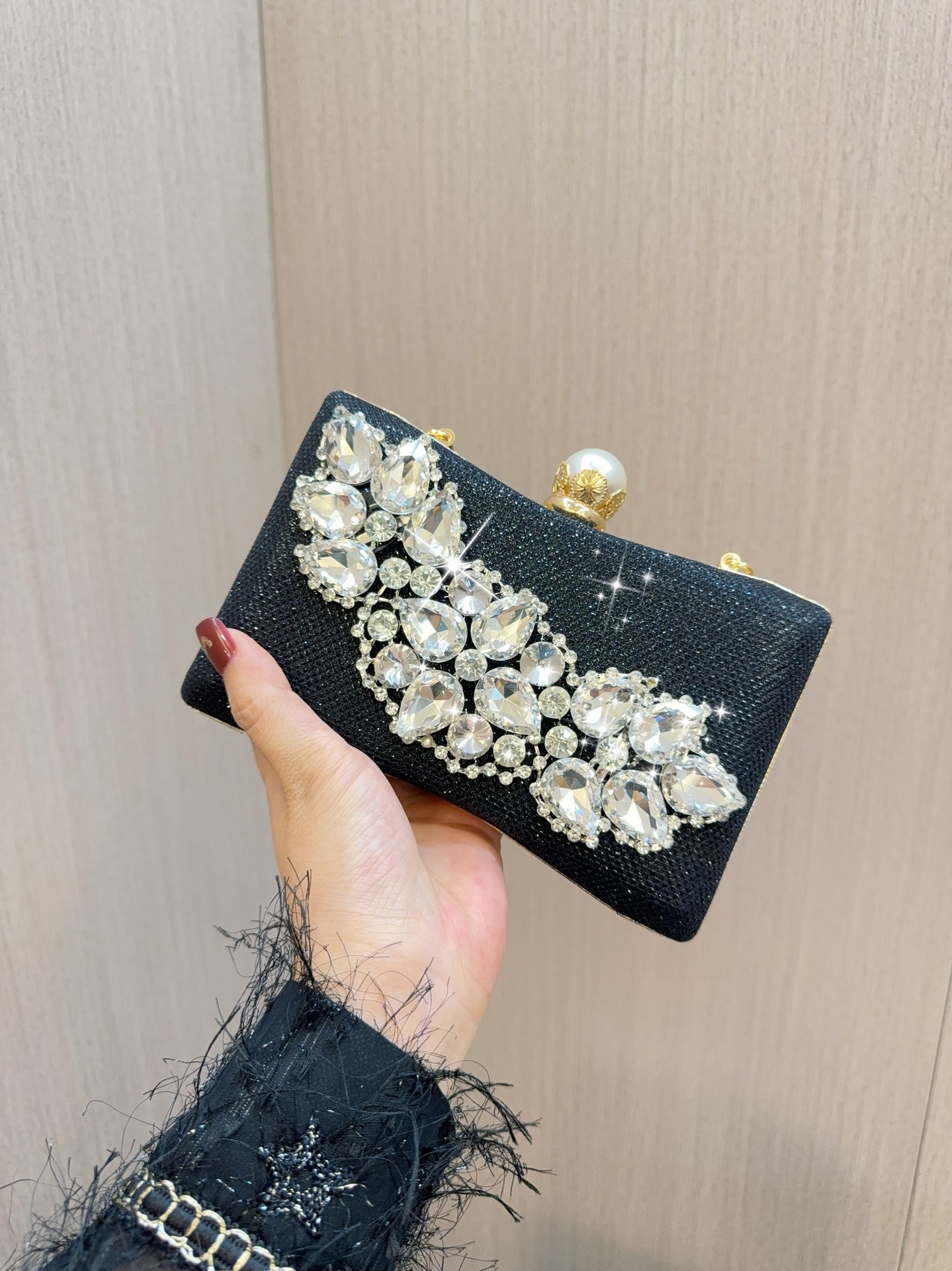 New Cross-border Foreign Trade Glass Rhinestone Handbag Wedding Birthday Celebrity Banquet KTV Evening Bag Dinner Bag New Cross-border Foreign Trade Glass Rhinestone Handbag Wedding Birthday Celebrity Banquet KTV Evening Bag Dinner Bag